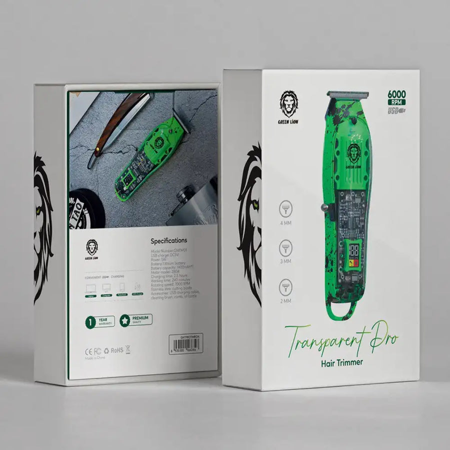 TRANSPARENT PRO HAIR TRIMMER Greenlion